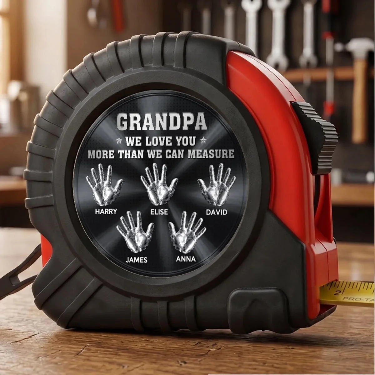 Custom Tape Measure - Personalized Father's Day Gifts For Dad, Grandpa - Trust Dad With Tools