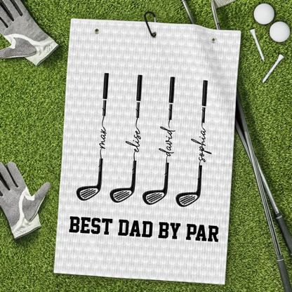 Custom Golf Towel - Personalized Father's Day Birthday Golf Gifts For Dad, Grandpa