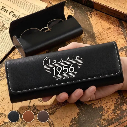 Custom Leather Eyeglass Case-Personalized Gifts For Dad, Grandpa