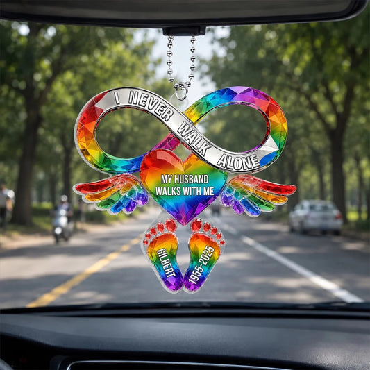 Custom Car Ornament-Personalized Pride Month Gift-Your Love Still Rides Beside Me Every Day