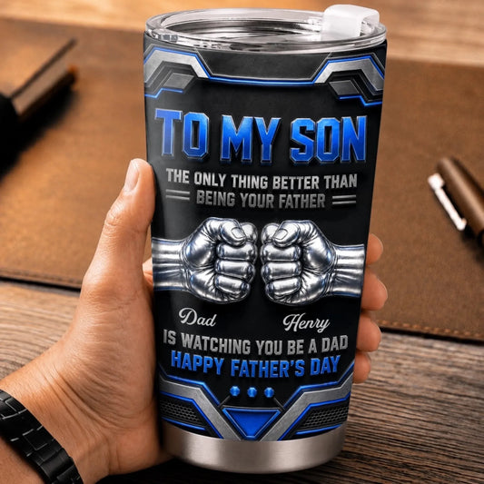 Custom Tumbler - Personalized Father's Day Birthday Gifts For Son - Always Believe In Yourself Champ