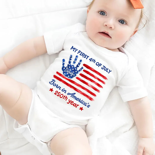 Custom Baby Onesie - Personalized Baby Shower, Gender Reveal, America 250th Anniversary Gifts