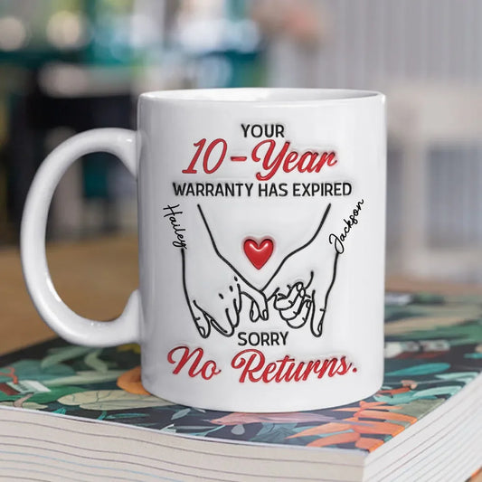 Custom 3D Inflated Effect Mug-Personalized Anniversary Wedding Gifts For Husband And Wife, Him And Her - A Promise That Lasts Forever