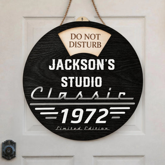 Custom Rotating Door Sign-Personalized Personalized Vintage Old Age Gift For Him
