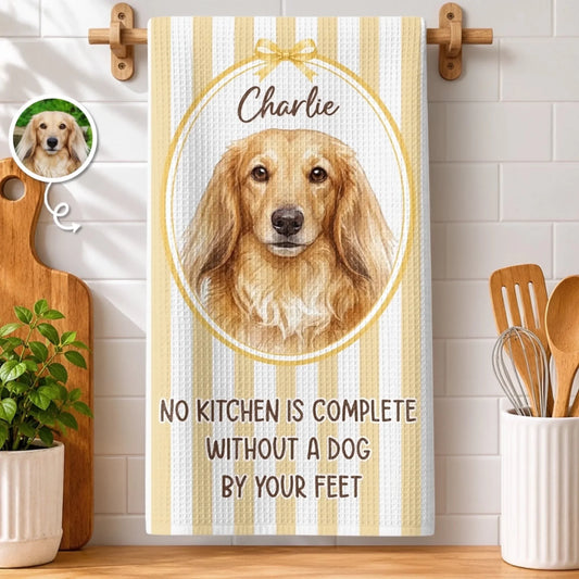 Custom Photo Kitchen Towel - Personalized Birthday Gifts For Dog Cat Lovers, Dog Dad And Mom, Cat Owners - My Favorite Furry Sous Chef