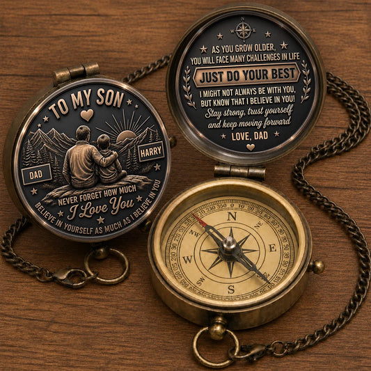 Follow Your True North - Personalized Custom Pocket Compass