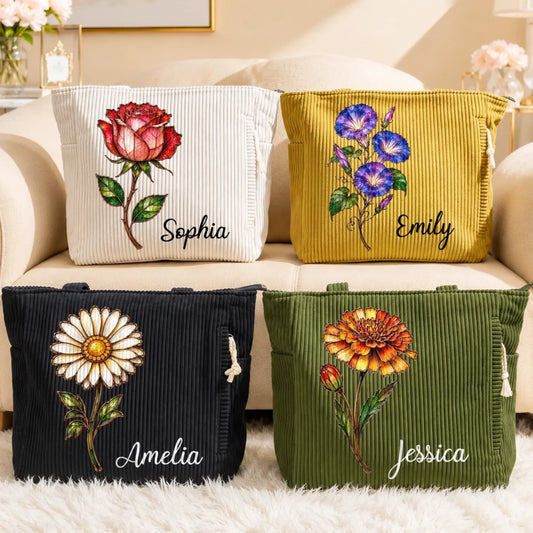 Custom Corduroy Tote Bag - Personalized Summer Vacation And Travel Gifts For Women, Besties, Sisters, BFF, Family, Yourself - Summer Looks Good On Me