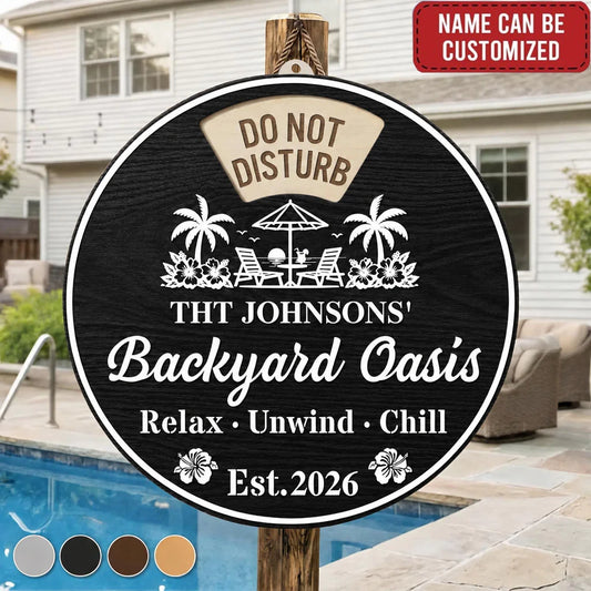 Custom Rotating Wooden Door Sign - Personalized Summer Vacation And Travel Gifts For Mom, Dad, Brother, Sister, Kids - Sun Splash Together