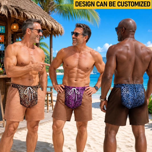 Custom Funny Men Swim Trunks - Personalized Summer Vacation And Travel Gifts For Men - My Style My Way