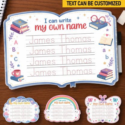 Custom Kids Acrylic Tracing Board - Personalized Back To School Gifts For Kids - Learning Starts Here