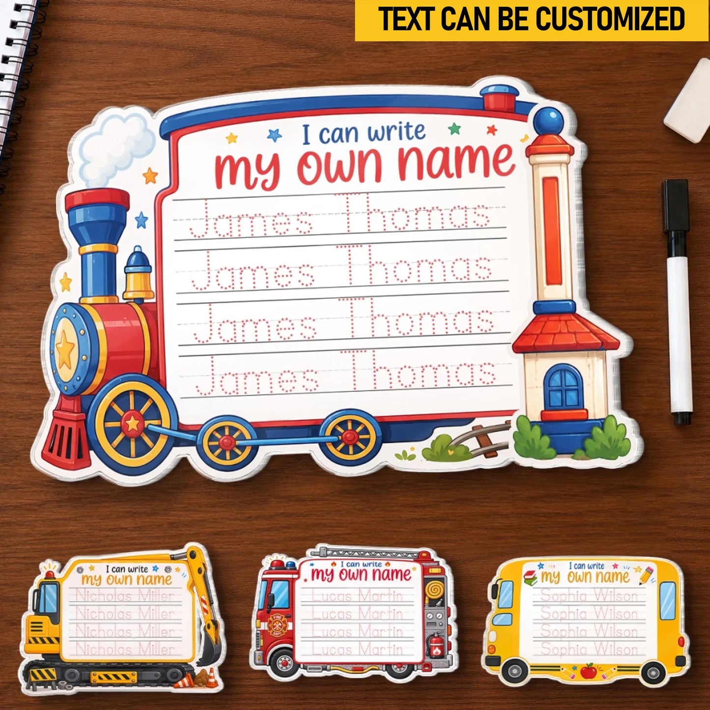 Custom Kids Acrylic Tracing Board - Personalized Back To School Gifts For Kids - Ready To Explore