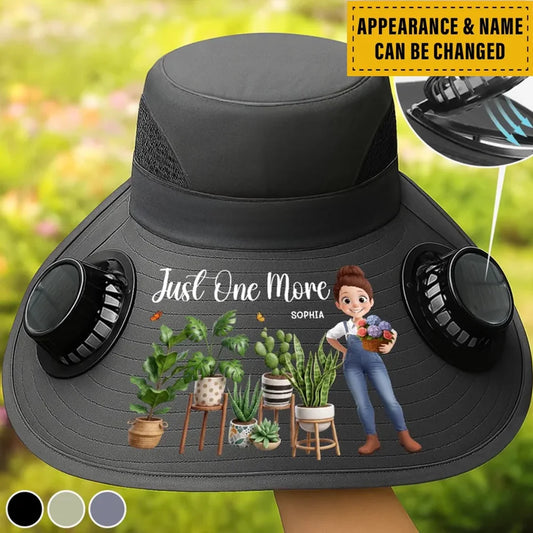 Custom Hat With Fans Solar Power - Personalized Garden Gifts For Gardeners - Rooted In Pure Botanical Joy
