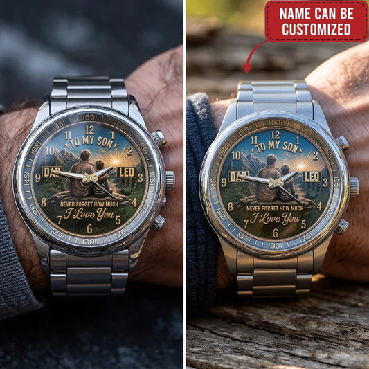 Custom Watch - Personalized Birthday Gifts For Son - You Mean The World To Me