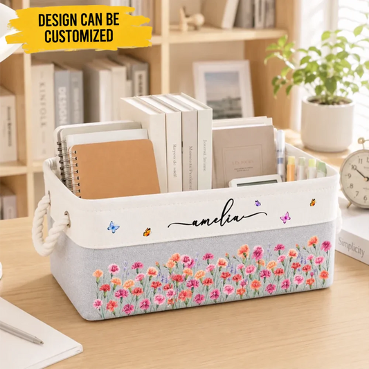 Custom Storage Basket - Personalized Birthday Gifts For Besties, Sisters, BFF, Family, Yourself - Just Being Me