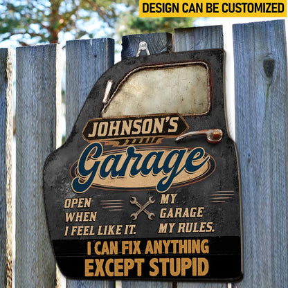 Custom Wood Sign - Personalized Birthday Gifts For Men, Man Cave, Dad, Grandpa - My Garage