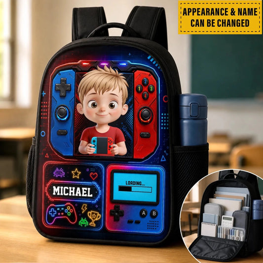 Custom Kids Front Printed Backpack - Personalized Back To School Gifts For Kids - Play Learn Win