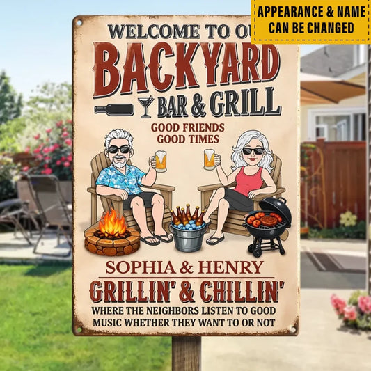 Custom Home Decor Metal Sign - Personalized Summer Vacation And Travel Gifts For Husband And Wife, Him And Her - Still Putting Up With Each Other