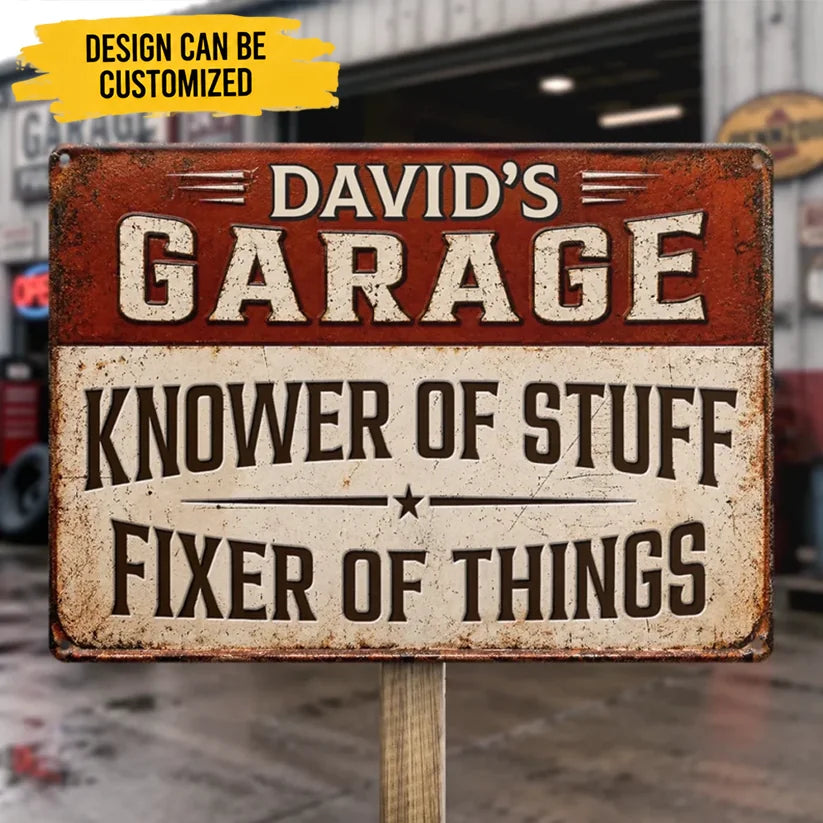 Custom Home Decor Metal Sign - Personalized Birthday Gifts For Men, Man Cave, Dad, Grandpa - Garage Life Forever