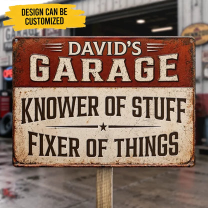 Custom Home Decor Metal Sign - Personalized Birthday Gifts For Men, Man Cave, Dad, Grandpa - Garage Life Forever