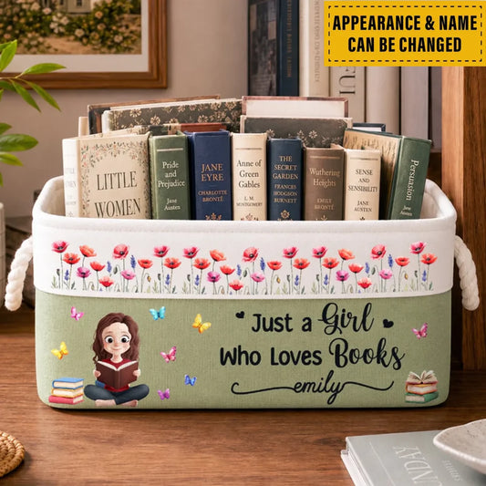 Custom Storage Basket - Personalized Bookish Gifts For Book Lovers, Bookworms, Readers - One More Chapter