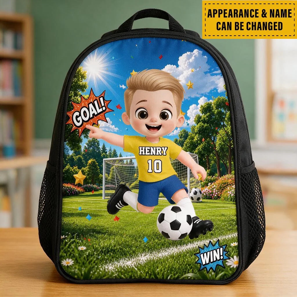 Custom Kids Front Printed Backpack  -Personalized Back To School Gifts For Kids-Goals Start Here