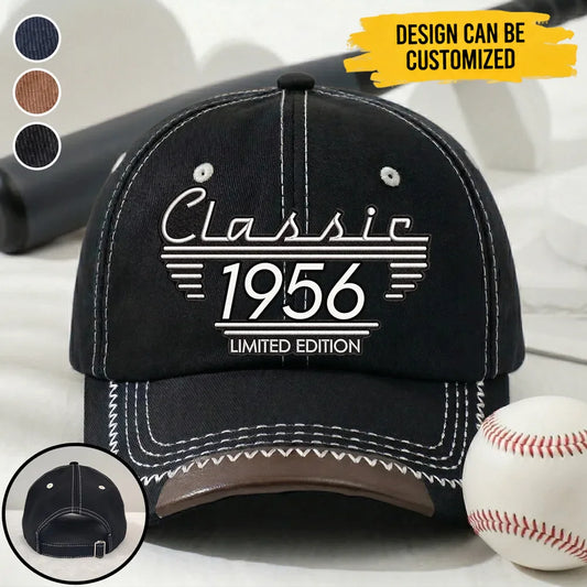 Custom Vintage Soft Baseball Cap - Personalized Vintage Birth Year Cap - Unique Gift for Senior Men Who Love Classic Style