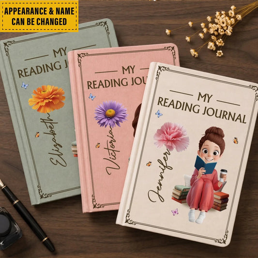 Custom Reading Journal - Personalized Bookish Gifts For Book Lovers, Bookworms, Readers - Books Are My Escape