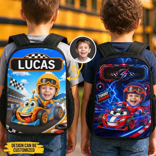 Custom Photo Kids Front Printed Backpack - Personalized Back To School Gifts For Kids - Cruising Into Fun
