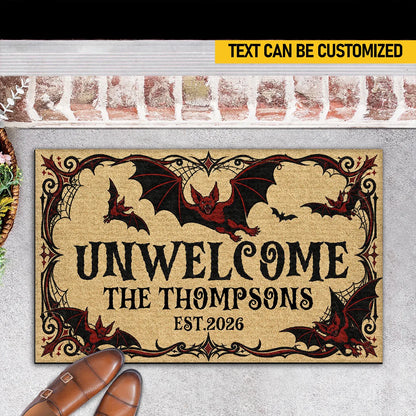 Custom Doormat - Personalized Halloween Gifts For Mom, Dad, Brother, Sister, Kids - Home Of Boo Crew