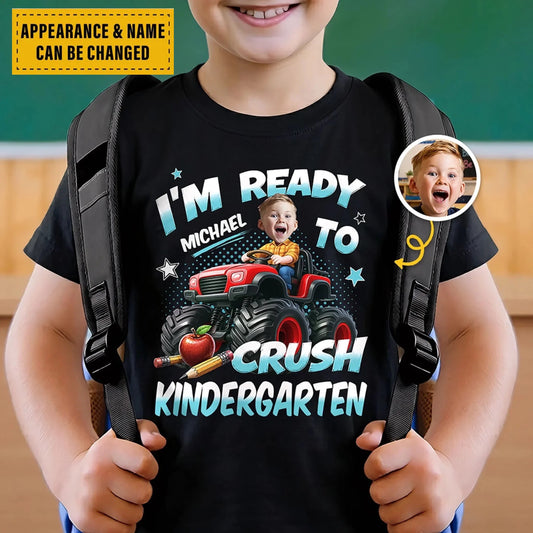 Custom Photo Youth T-shirt - Personalized Back To School Gifts For Kids - Road To Great Things