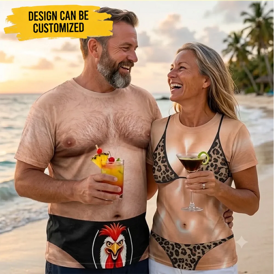 Custom Funny T-shirt - Personalized Summer Vacation And Travel Gifts Husband And Wife, Him And Her - Vacation Mode Fully Activated