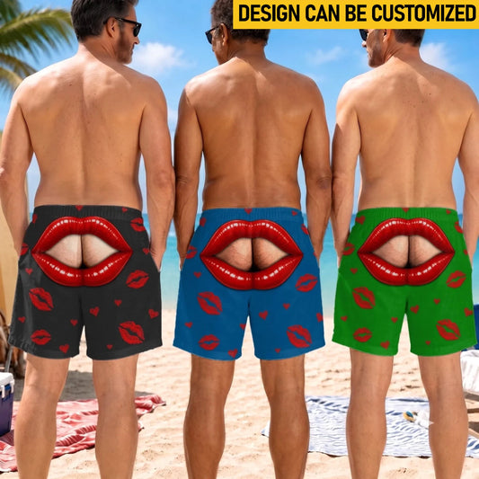 Custom Funny Men Swim Trunks - Personalized Birthday Gifts For Husband, Son, Grandson, Brother, Grandpa, Dad, Yourself - Summer Body Activated