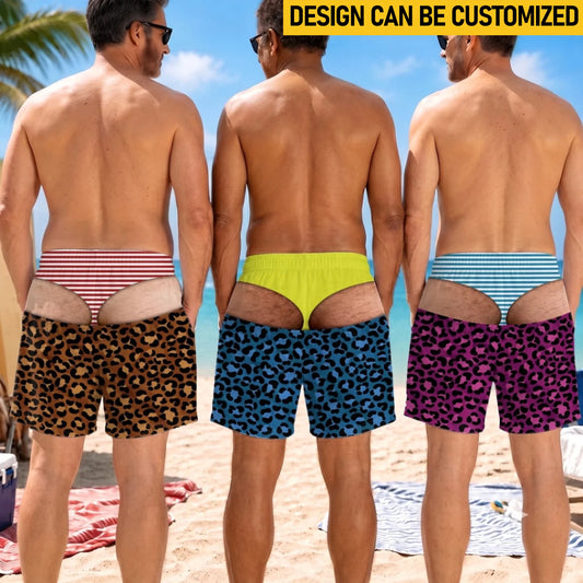 Custom Funny Men Swim Trunks - Personalized Birthday Gifts For Husband, Son, Grandson, Brother, Grandpa, Dad, Yourself - Cheeky By Nature