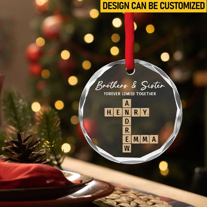 Custom Ornament - Personalized Birthday Gifts For Brothers And Sisters - Family Roots Keep Us Together