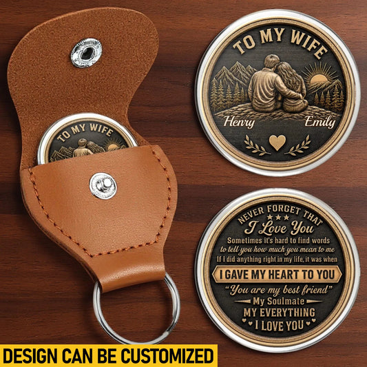 Custom Pocket Hug - Personalized Anniversary Wedding Gifts For Husband And Wife, Him And Her - Love Token Lasts Forever