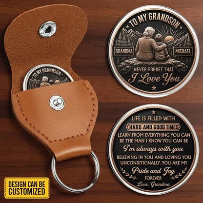 Custom Pocket Hug - Personalized Birthday Gifts For Grandson - My Greatest Adventure
