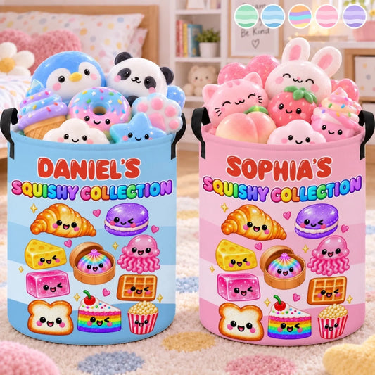 Custom Squishy Collection Gifts for Kids - Personalized Laundry Basket